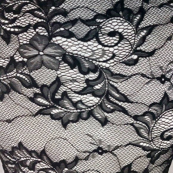 ZARA black lace blouse with satin trim, S, EUC without tags - Picture 5 of 7